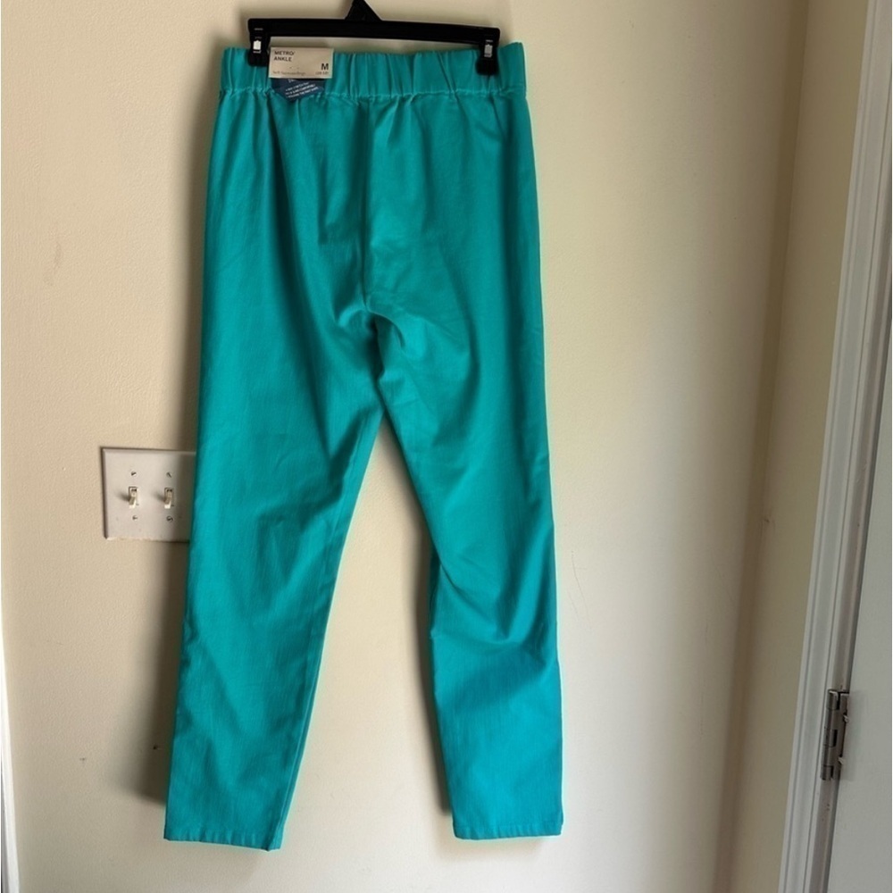 NWT Soft Surroundings Metro Colorful Ankle Pants Teal - Picture 5 of 6